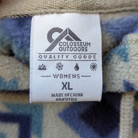Colosseum Outdoors Tribal Aztec Fleece Hoodie Size XL - Picture 5 of 8